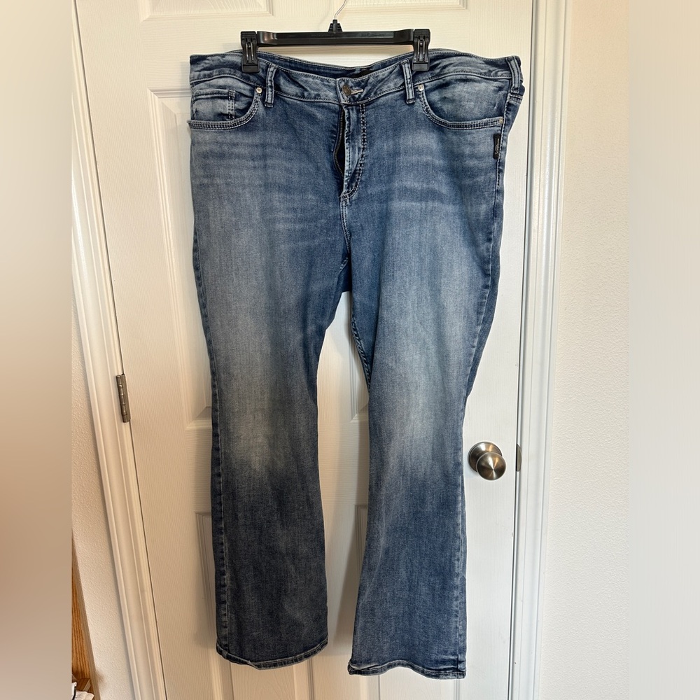 Silver Elyse Mid Rise Slim Bootcut Jeans